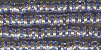 10 6mm Gold Rondelles with Sapphire Rhinestones